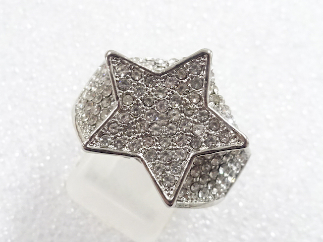 JAPANESE KIMONO / ANTIQUE CRYSTAL RING (SIZE 22.5)